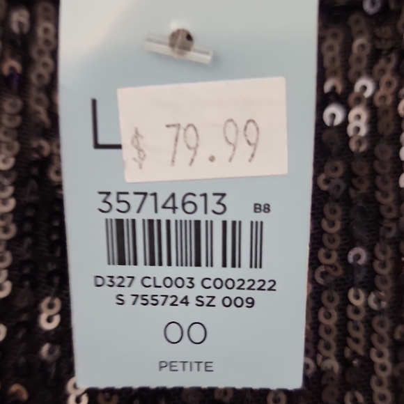 LOFT Black Sequin Straight Leg Pants - Picture 5 of 7